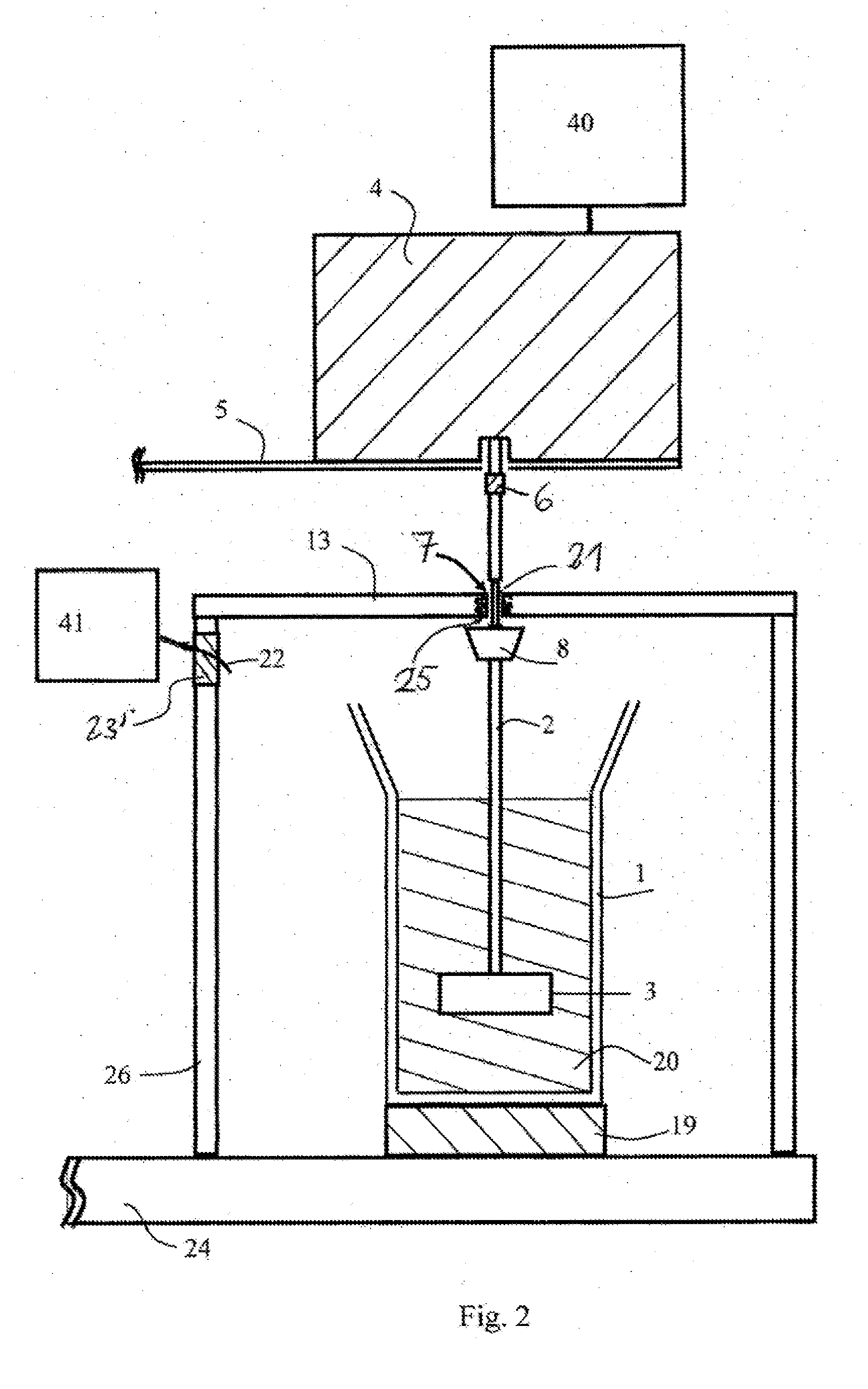 Rotational rheometer for measuring powdery or granular materials