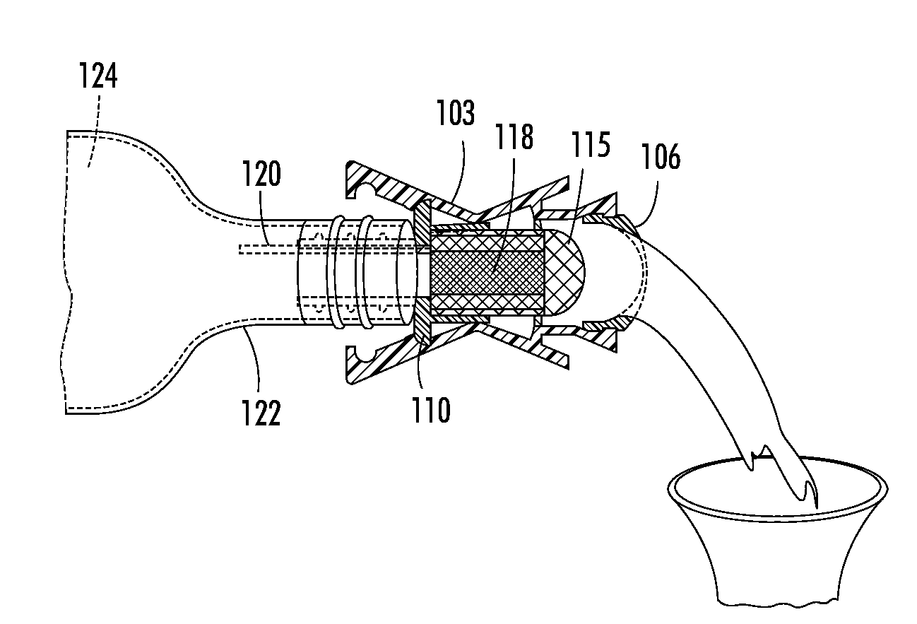 Wine pouring regulator and aerator therein