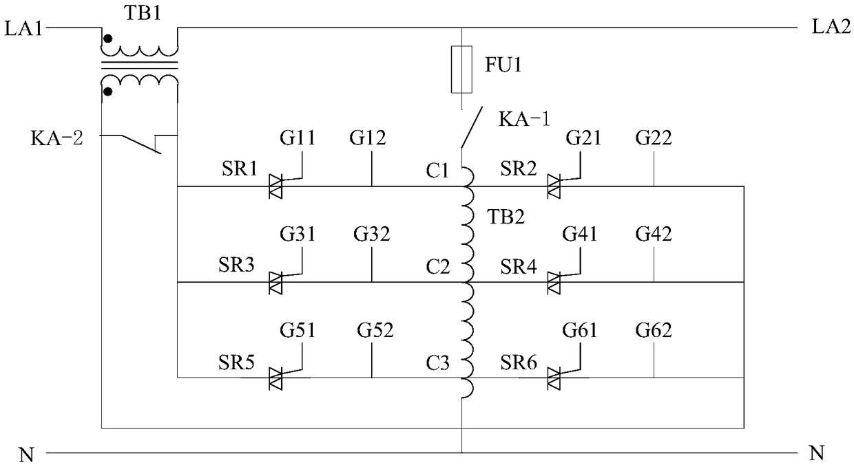 Gate triggering control method for thyristor