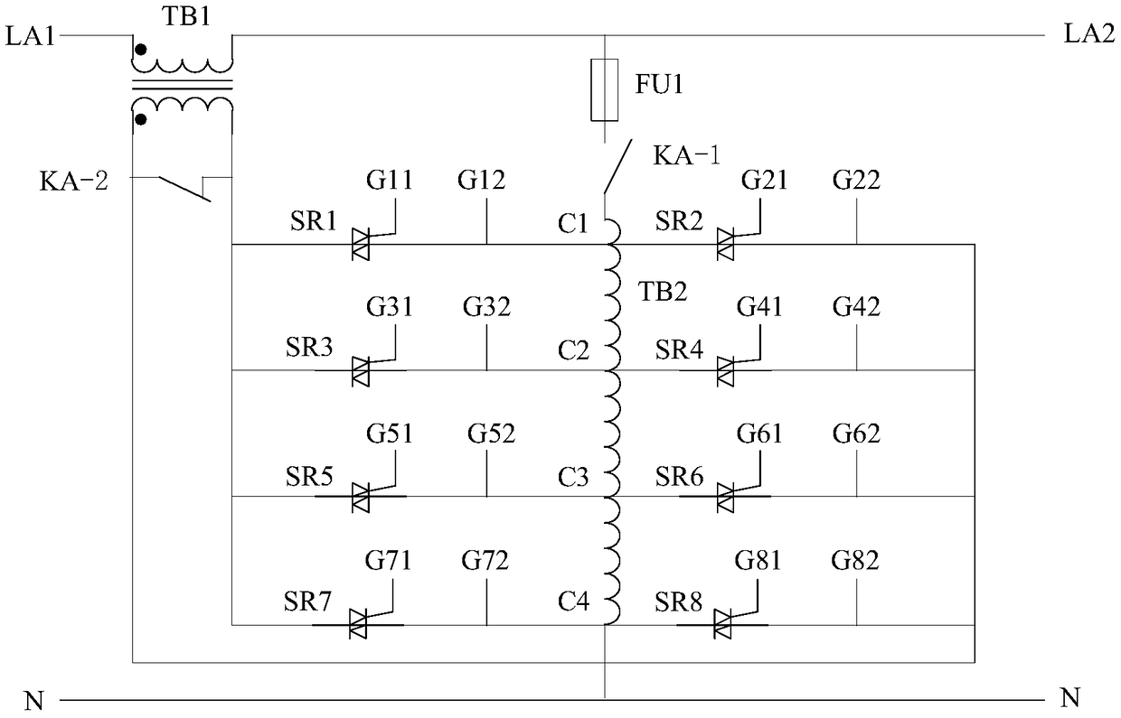 Gate triggering control method for thyristor