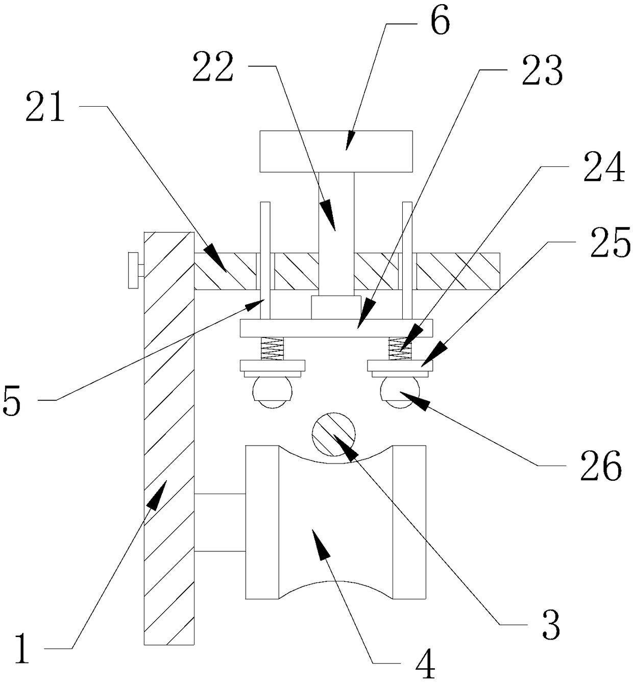 Anti-drop device of guide wheel for textile winding