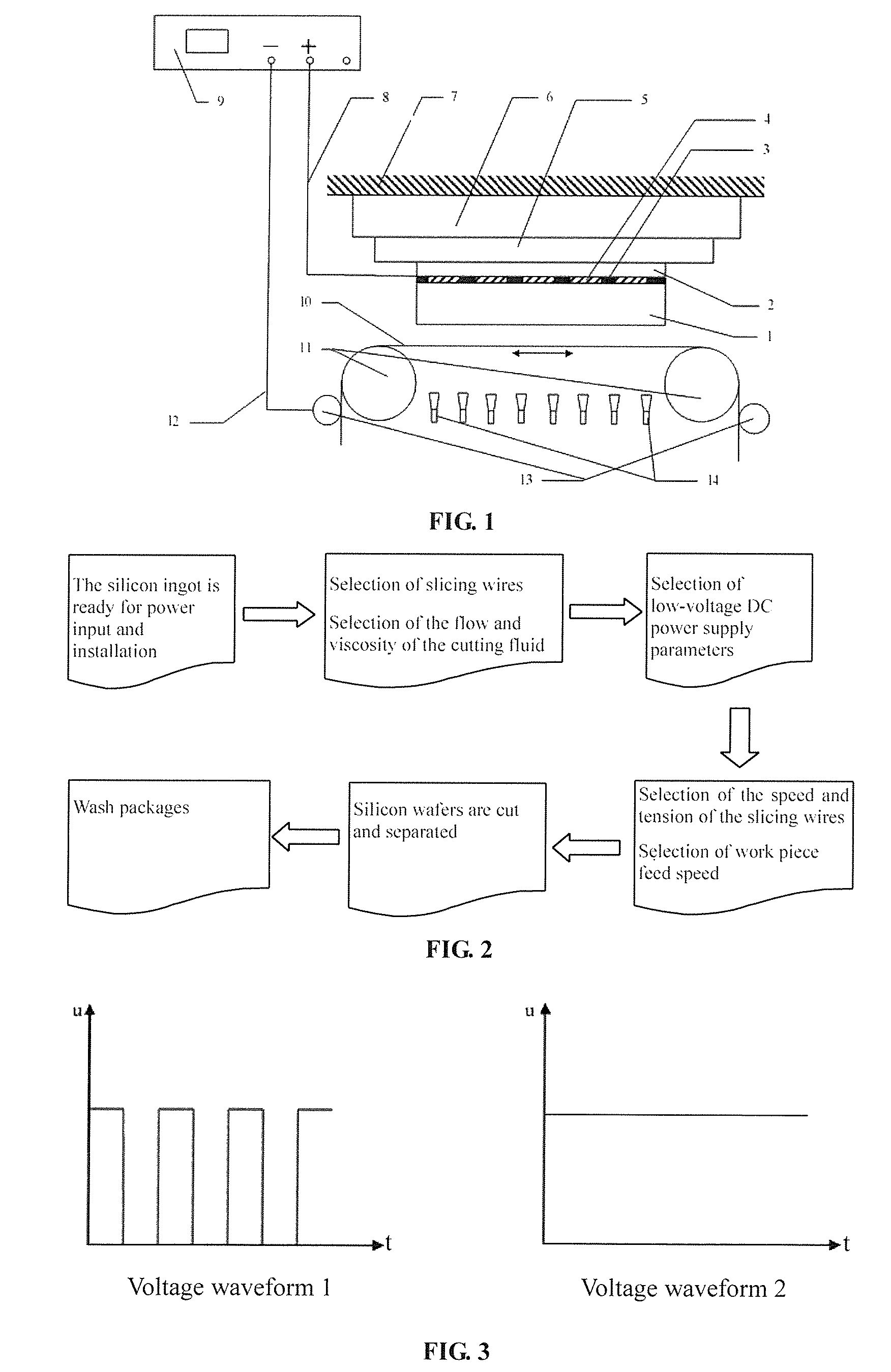 Grinding/electrolysis combined multi-wire-slicing processing method for silicon wafers