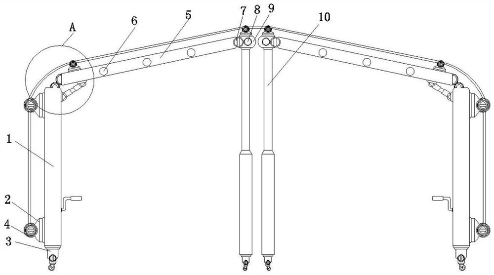 A greenhouse with adjustable space size