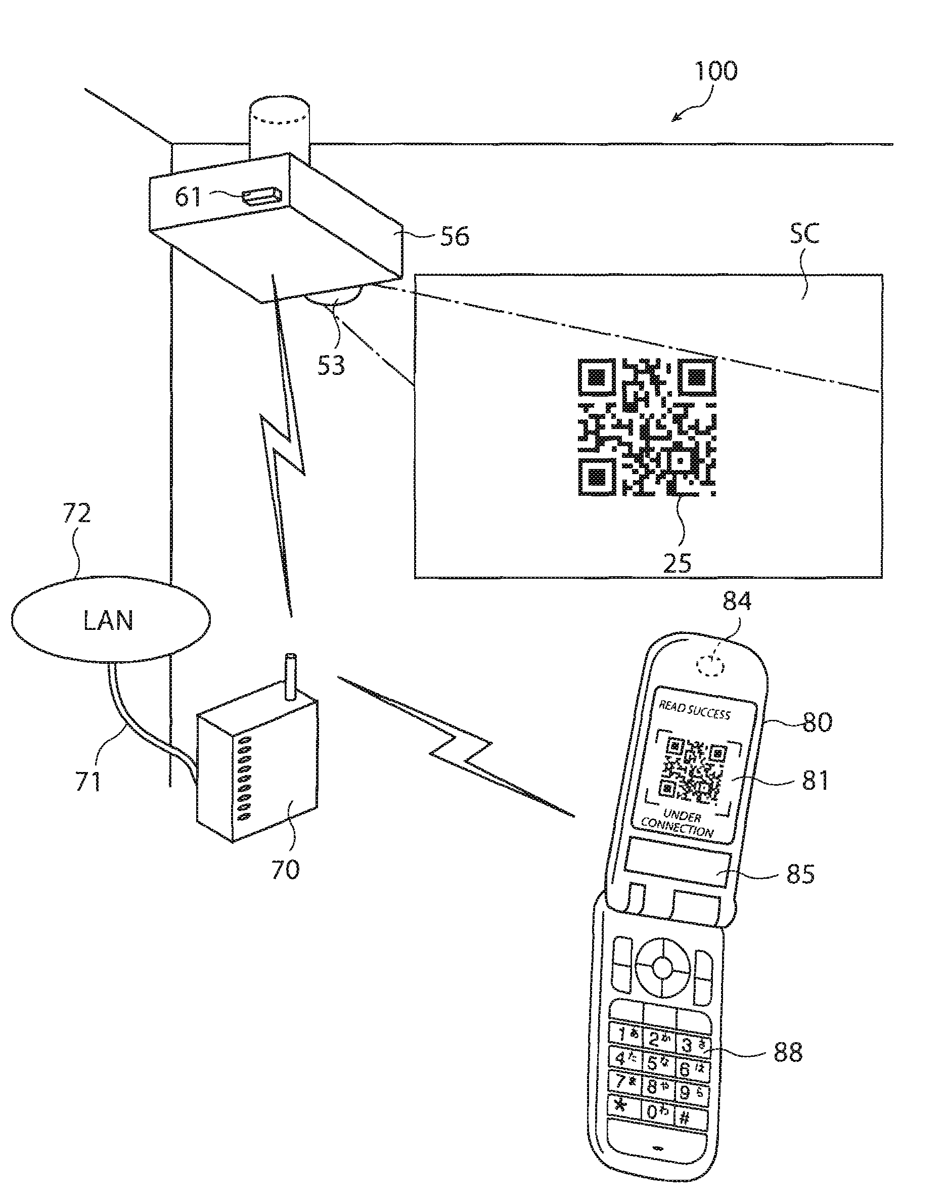 Image display system, image display device of image display system, mobile terminal device, connection establishment method of image display system