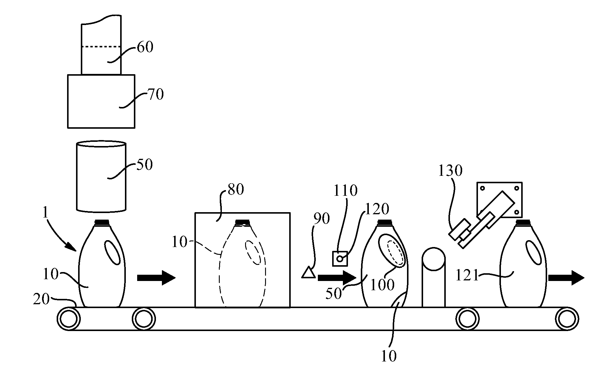 Process for forming a sleeve on a container