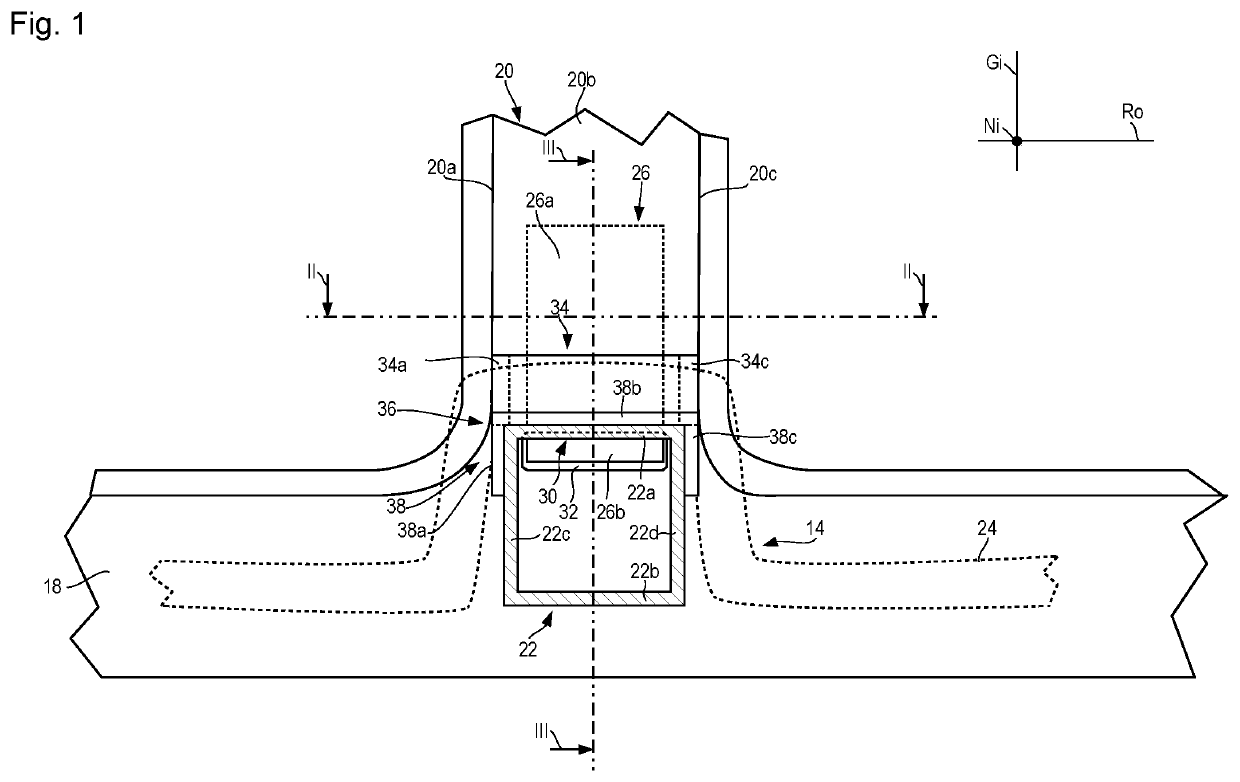 Motor vehicle body having a bodyshell and vehicle underbody, and having a securing structure component