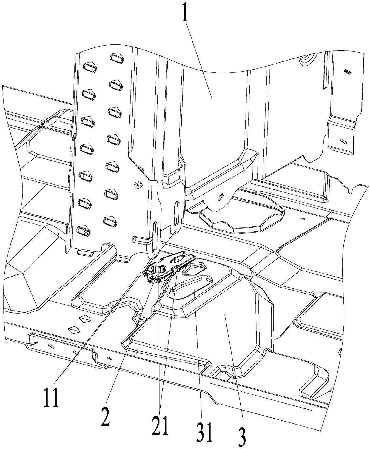 Connecting structure of metal plate piece, outdoor unit and air conditioner