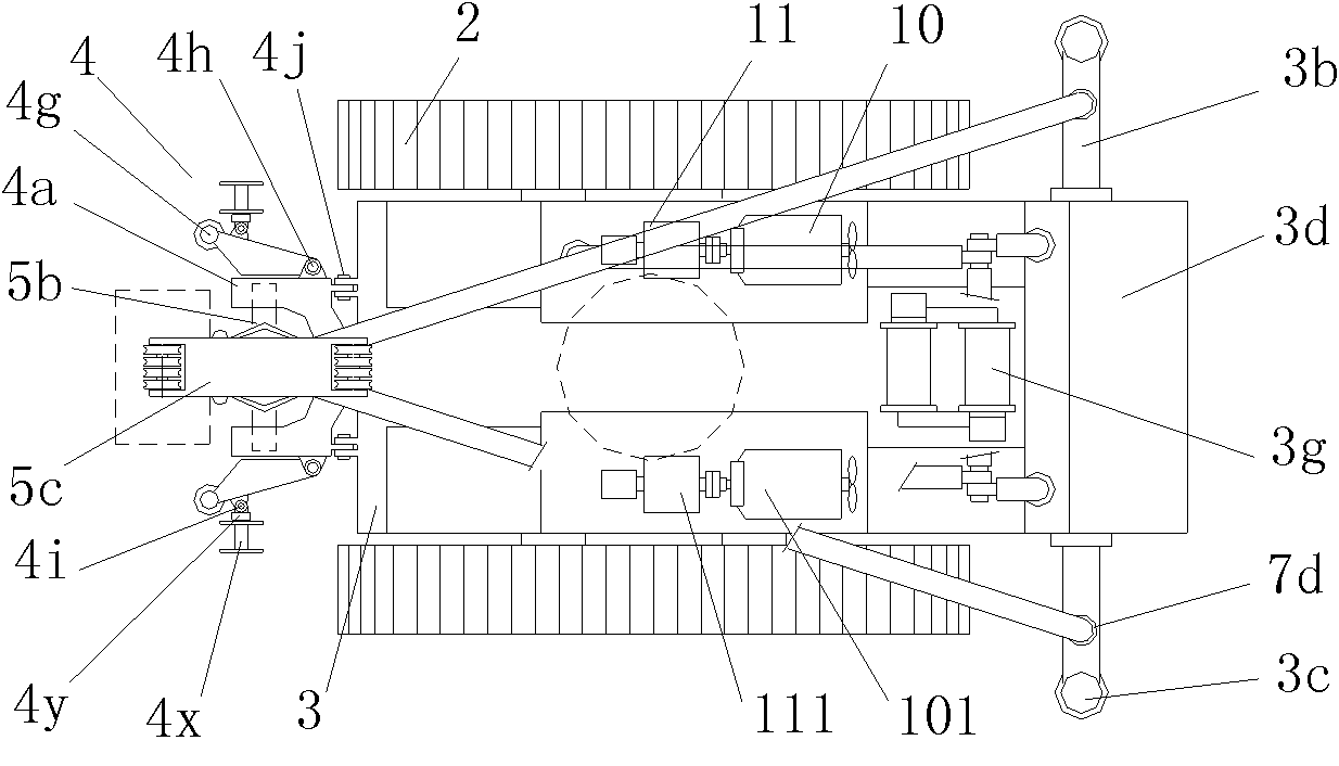 Crawler-type pile frame and method for mounting same