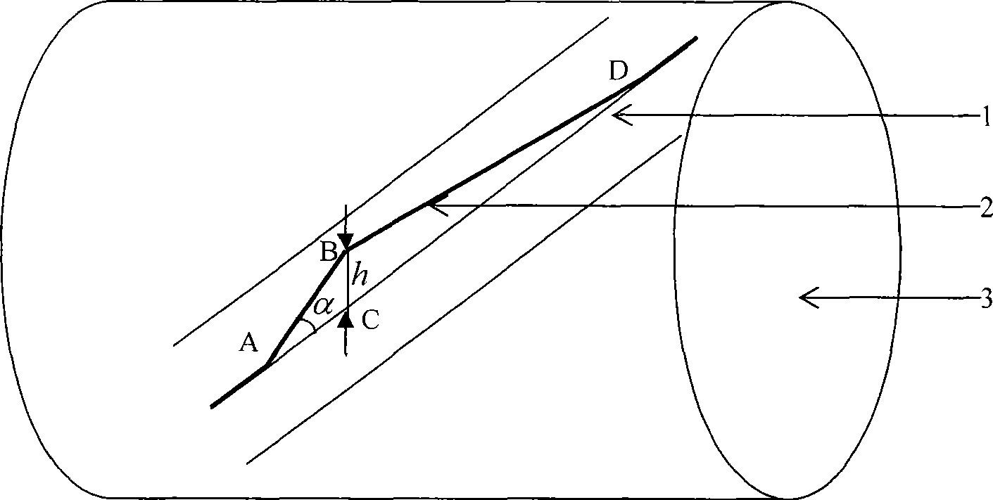 Composite material laying track micro diameter-changing self-regulating method