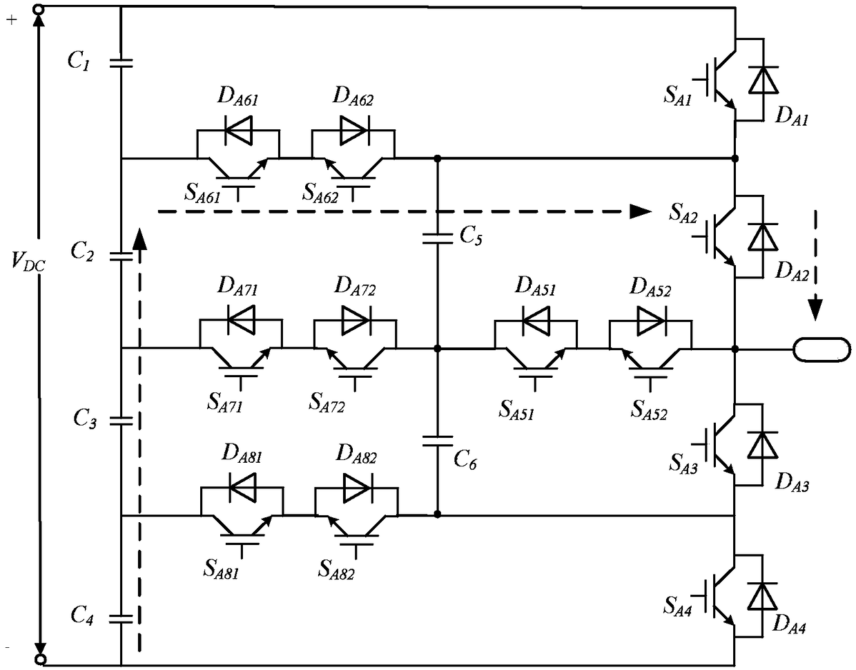 Five-level topological structure used for power conversion system