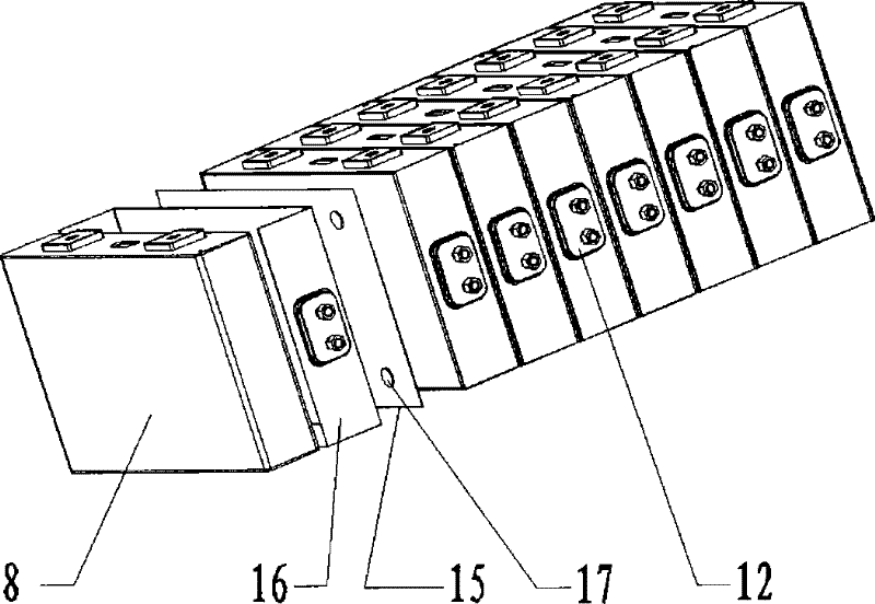 Power battery module with liquid cooling system