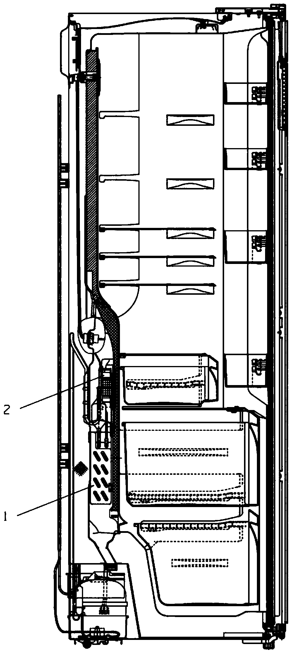 Return air defrosting control method for air-cooled full refrigerated container