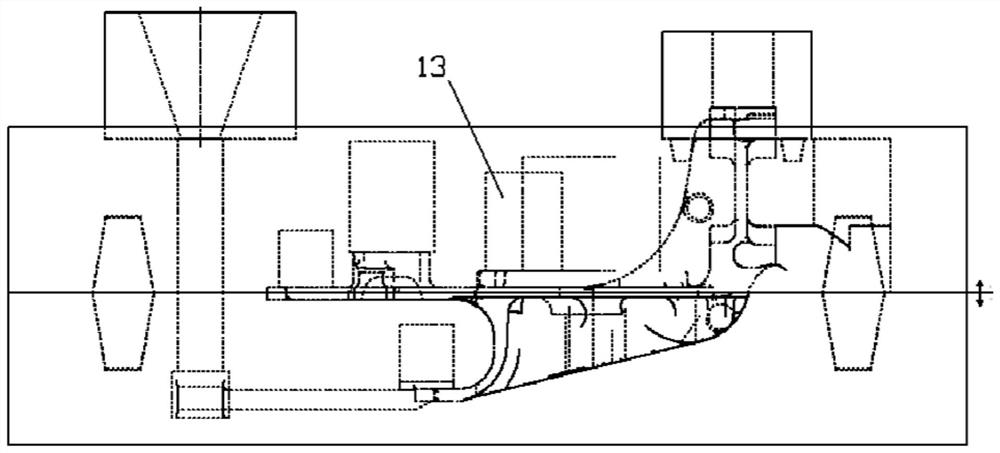 Segmented casting method for special-shaped steel casting of subway bogie