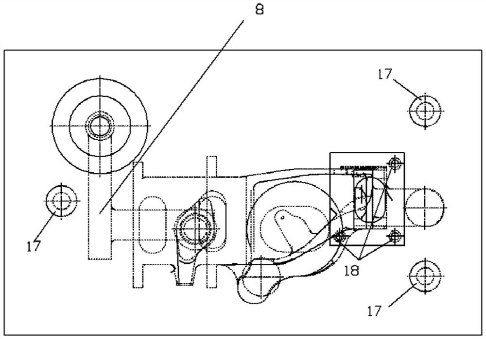 Segmented casting method for special-shaped steel casting of subway bogie