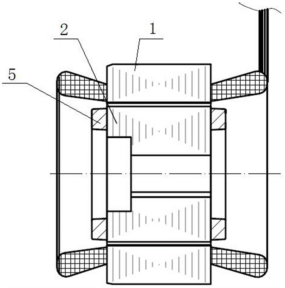 Built-in oil pump motor and processing method thereof