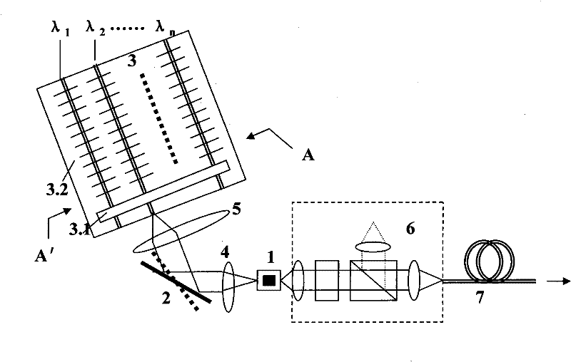 Array type outer cavity adjustable laser adopting passive waveguide gratings