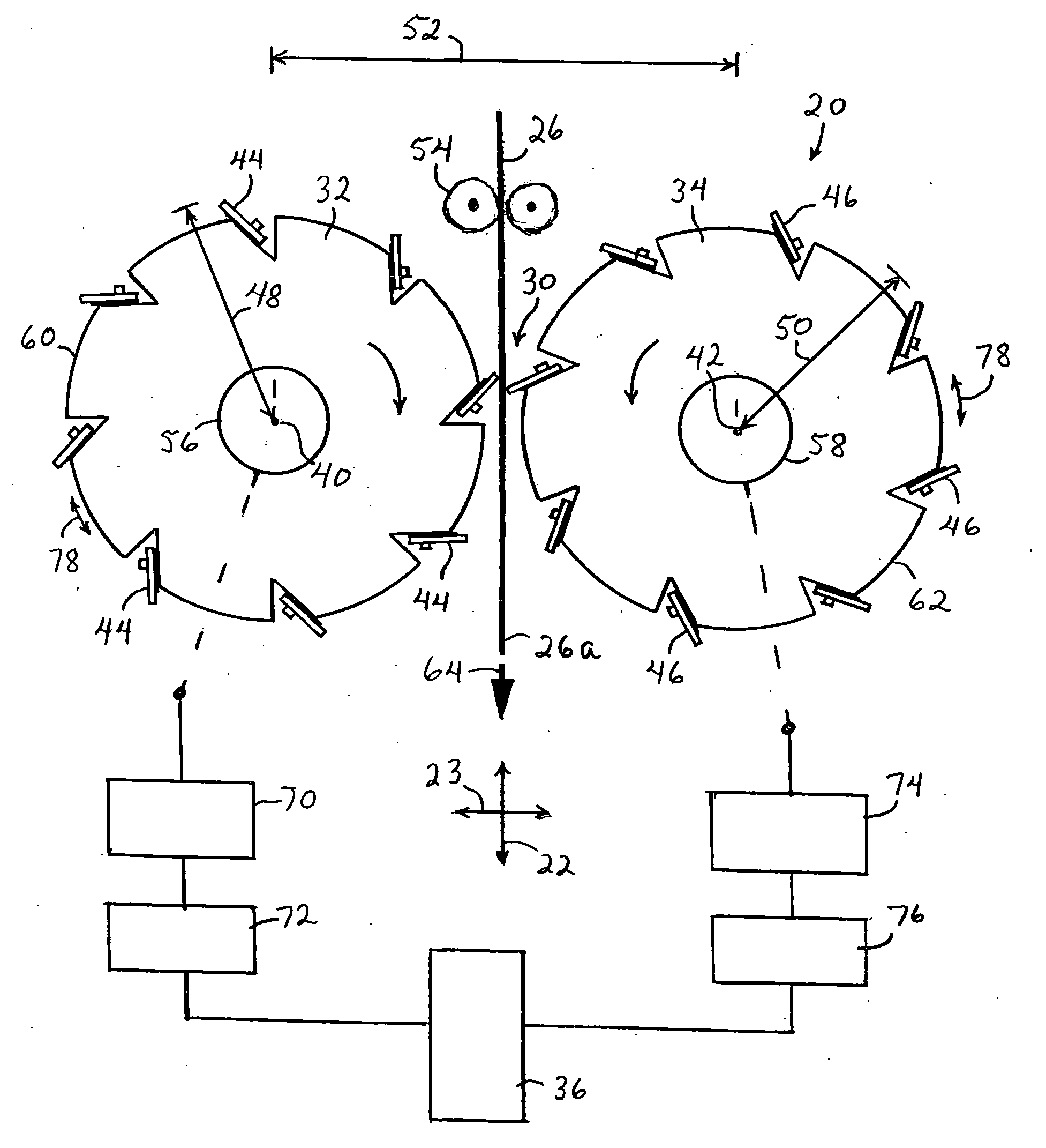 Dual roll, variable sheet-length, perforation system