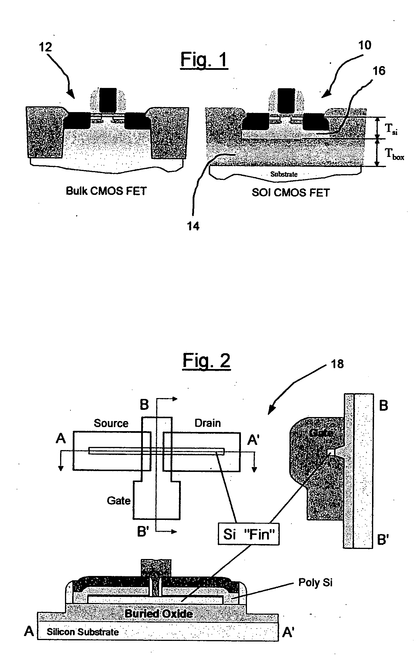 Fully-depleted castellated gate MOSFET device and method of manufacture thereof