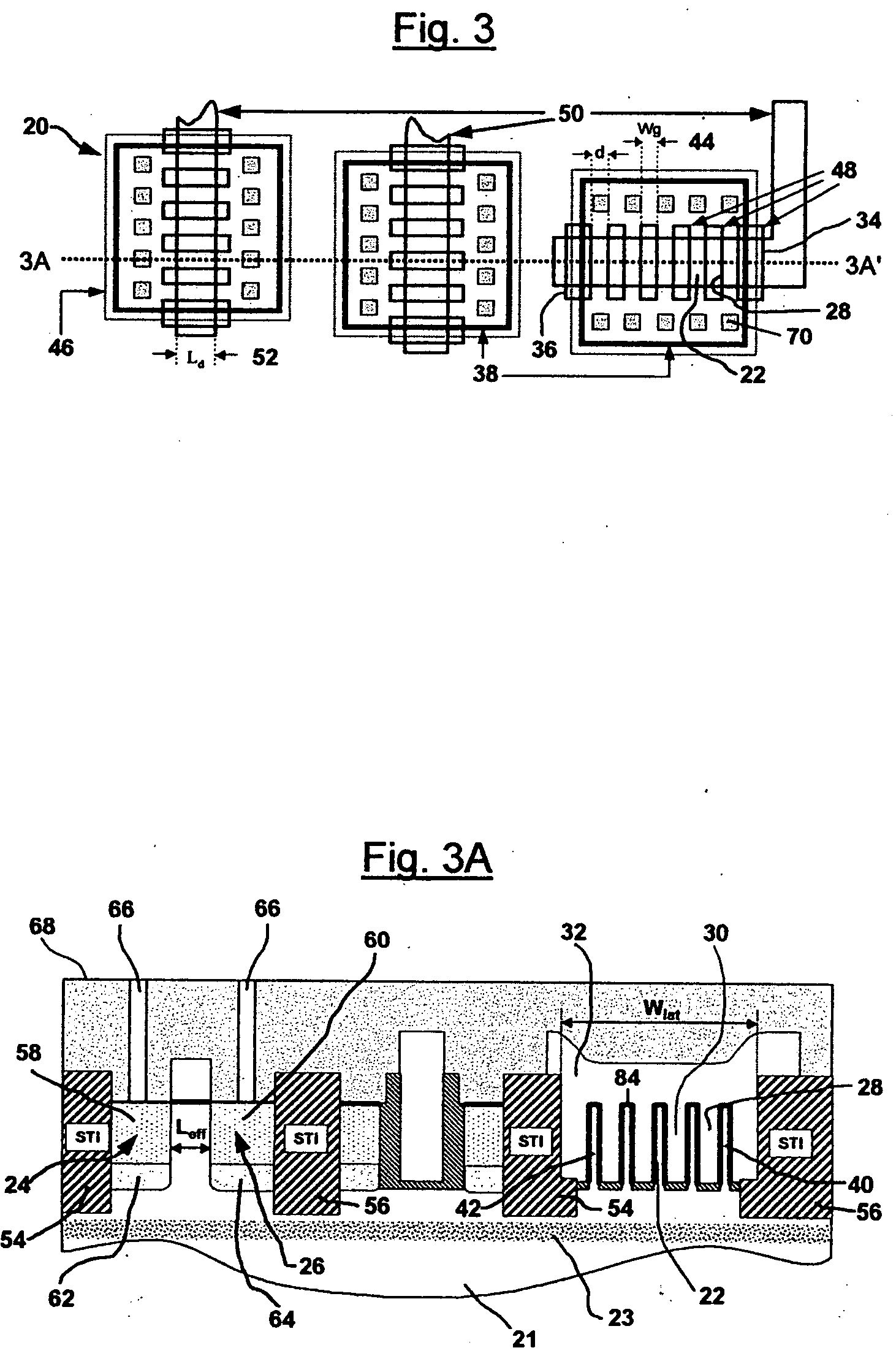 Fully-depleted castellated gate MOSFET device and method of manufacture thereof