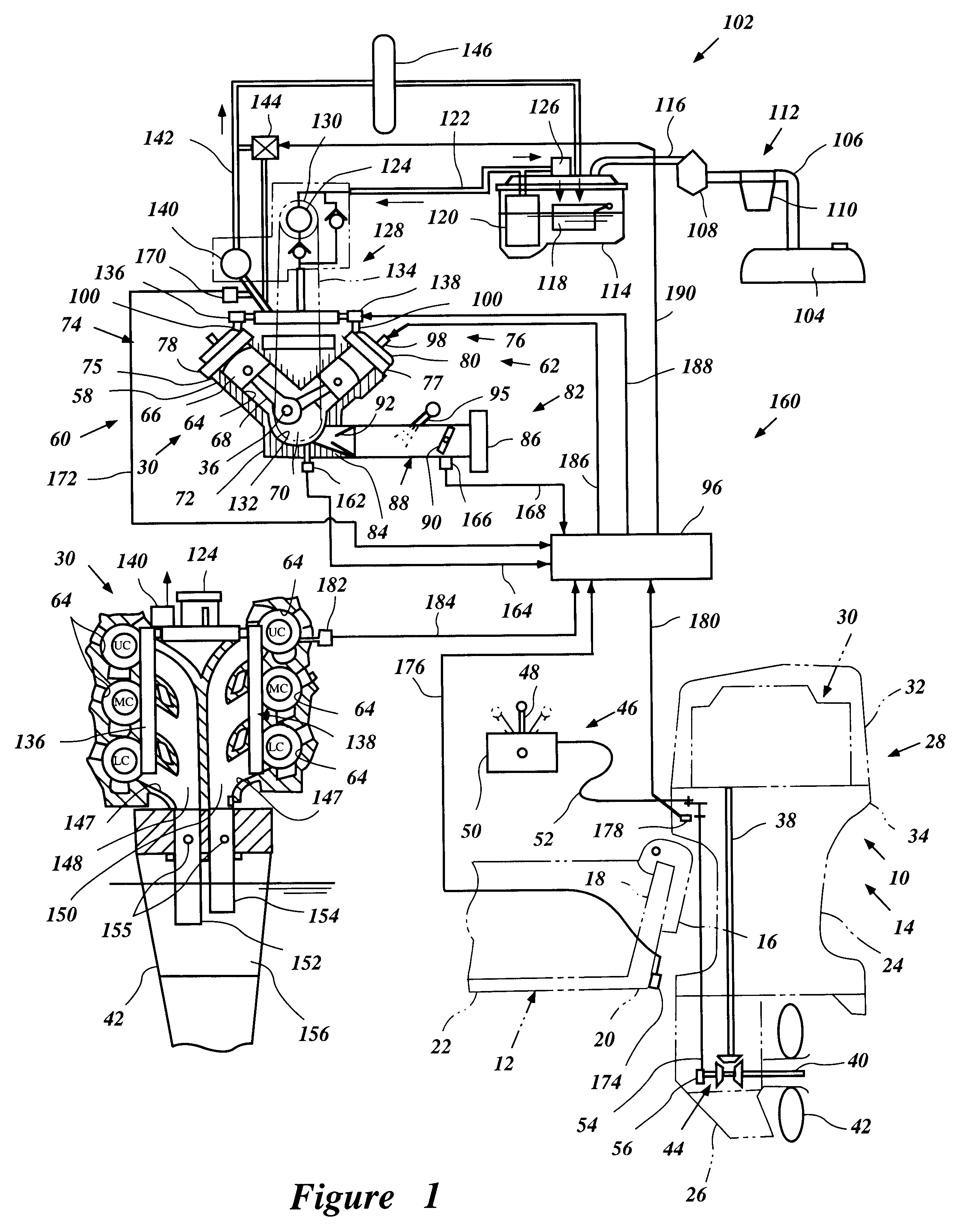 Oxygen sensor and feedback system for outboard motor engine