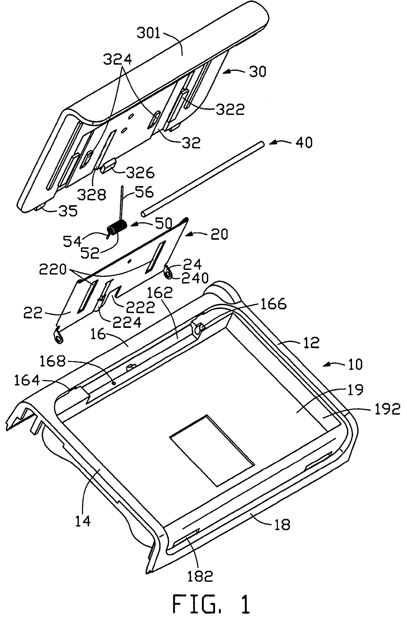 Connecting mechanism for a battery case and a body of a portable electronic device