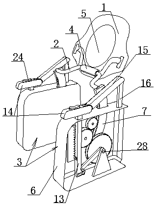 Toilet assisting device for old people