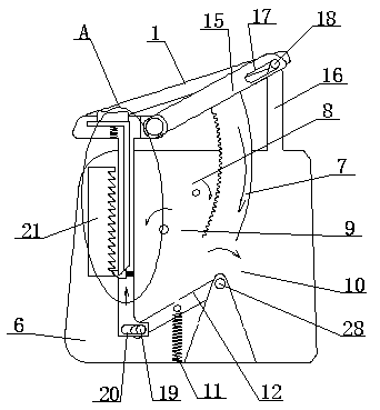 Toilet assisting device for old people