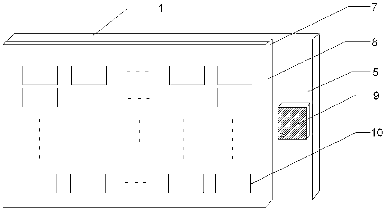 Solar storage battery pack and production method