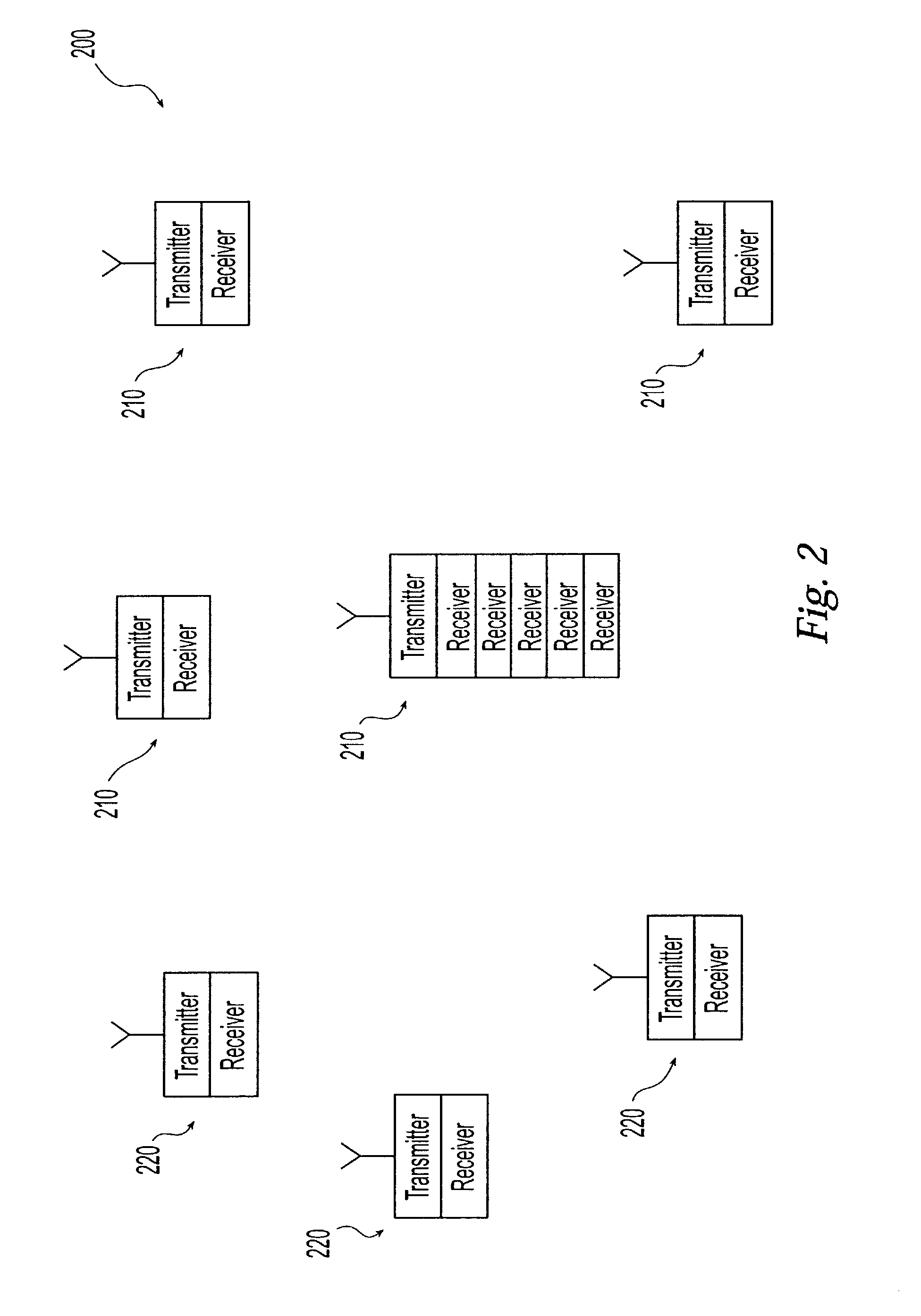 Flex slotted Aloha transmission system and method