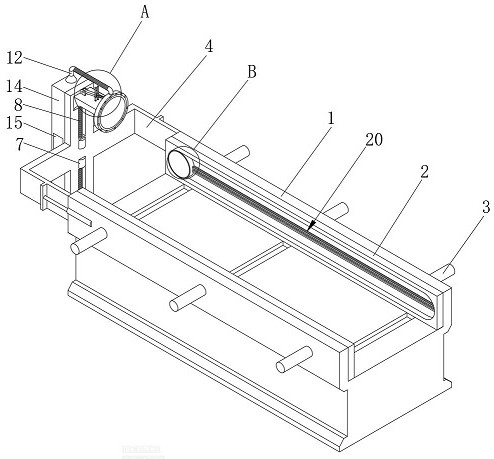 An end treatment device for a steel structure used in a building