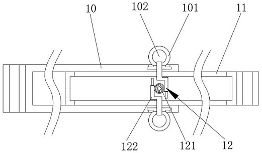 An end treatment device for a steel structure used in a building