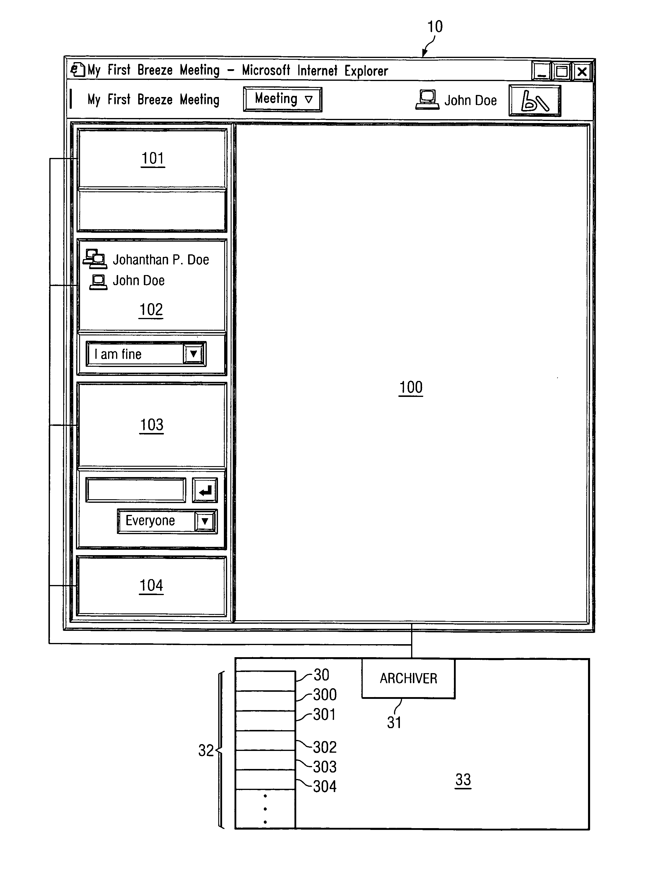 System and method for archiving collaborative electronic meetings