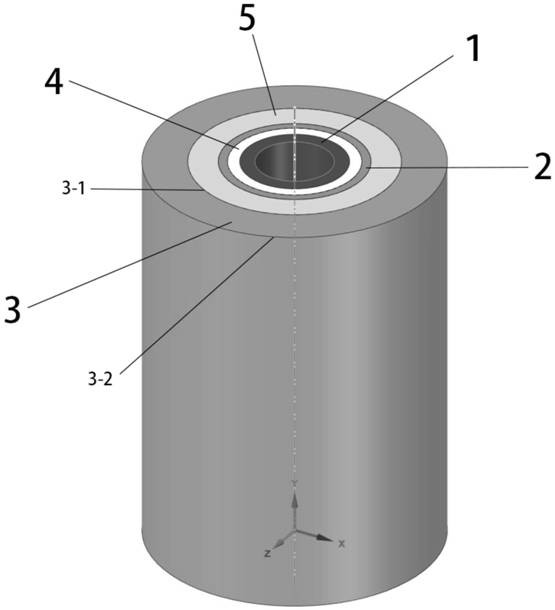 Method for preparing explosive composite tube in local vacuum environment through water pressure