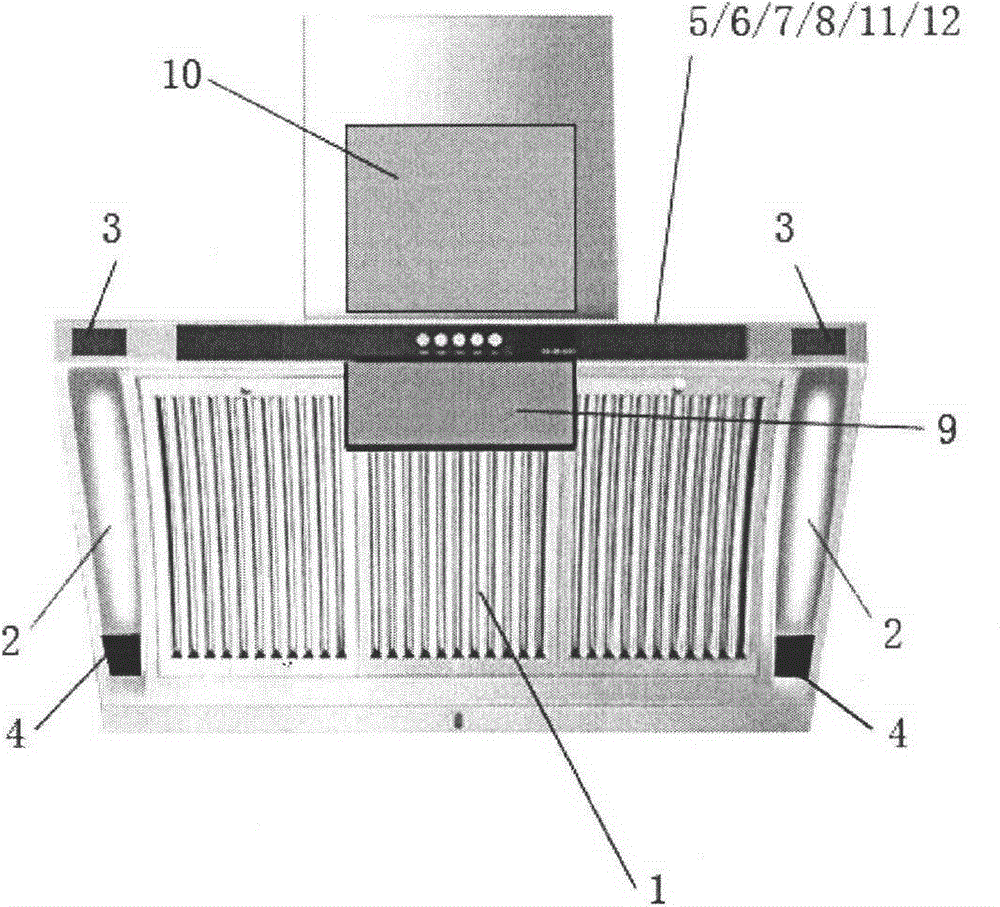 Electrostatic type modularization intelligent sterilization range hood