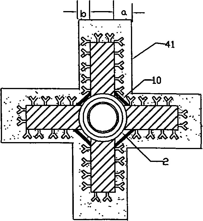 Stirring head for use in molten iron desulfurization