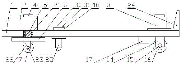 Electric slab lying vehicle for automobile repairing