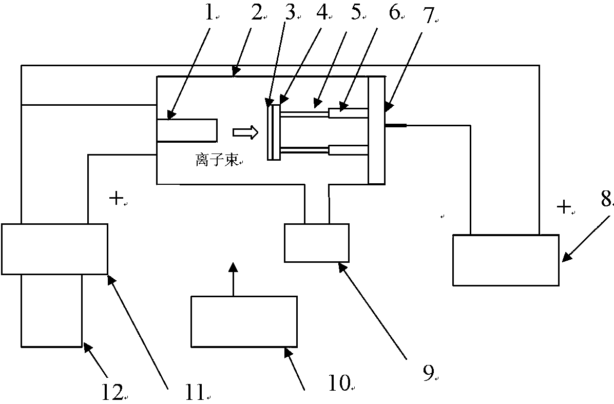 Device and method for measuring cross-sectional images of pulsed ion beams