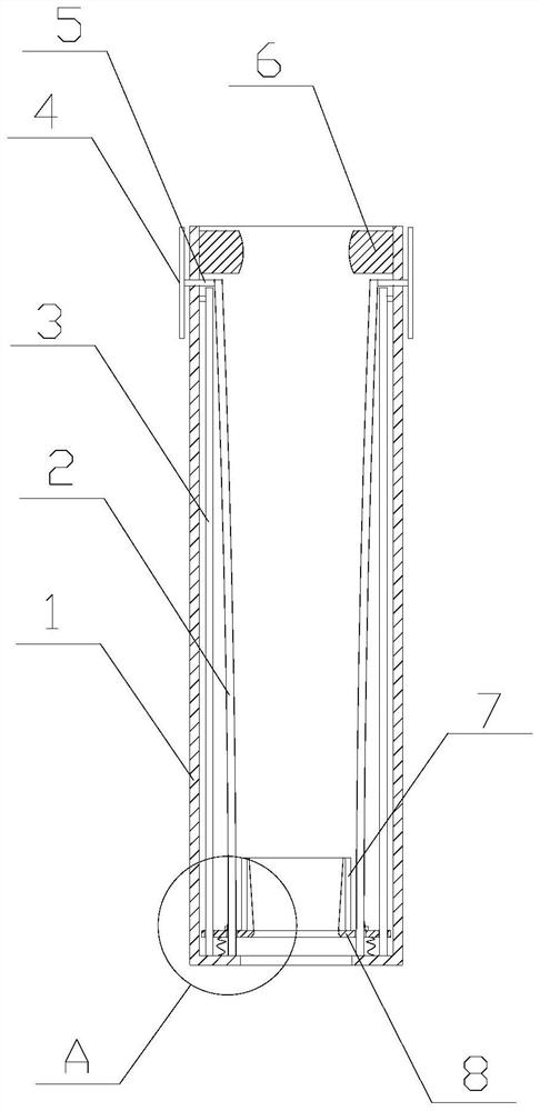 Chalk anti-breaking device for middle school mathematics teaching