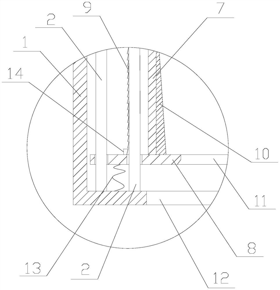 Chalk anti-breaking device for middle school mathematics teaching