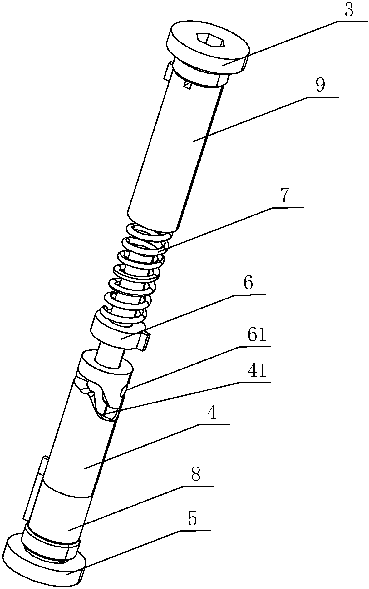 A spiral buffer hinge