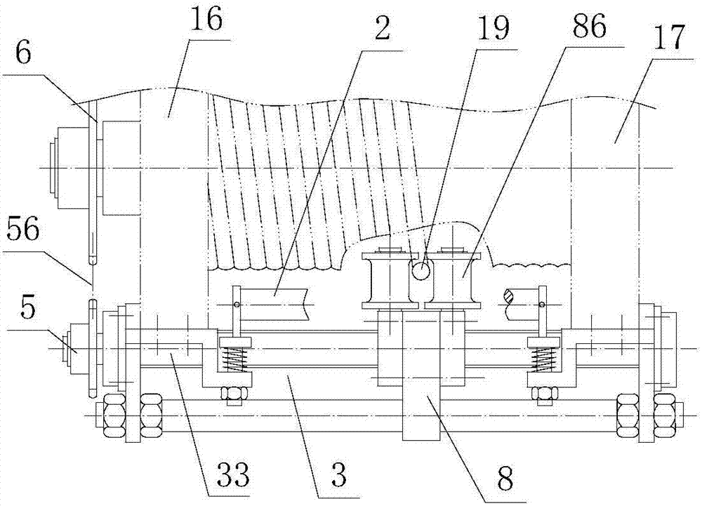 Rope guide with pressing wheel type rope pressing device and guiding rod type adjustable rope guiding device