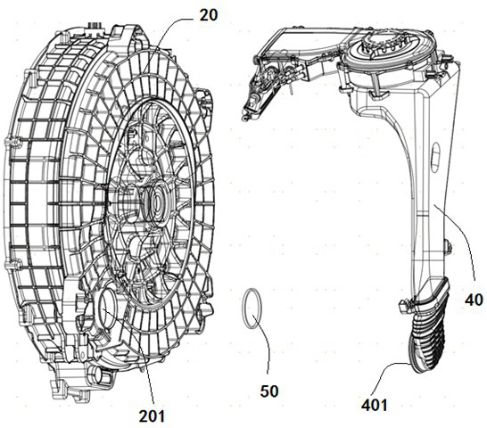 Washing and drying integrated machine and method for automatically cleaning thread scraps