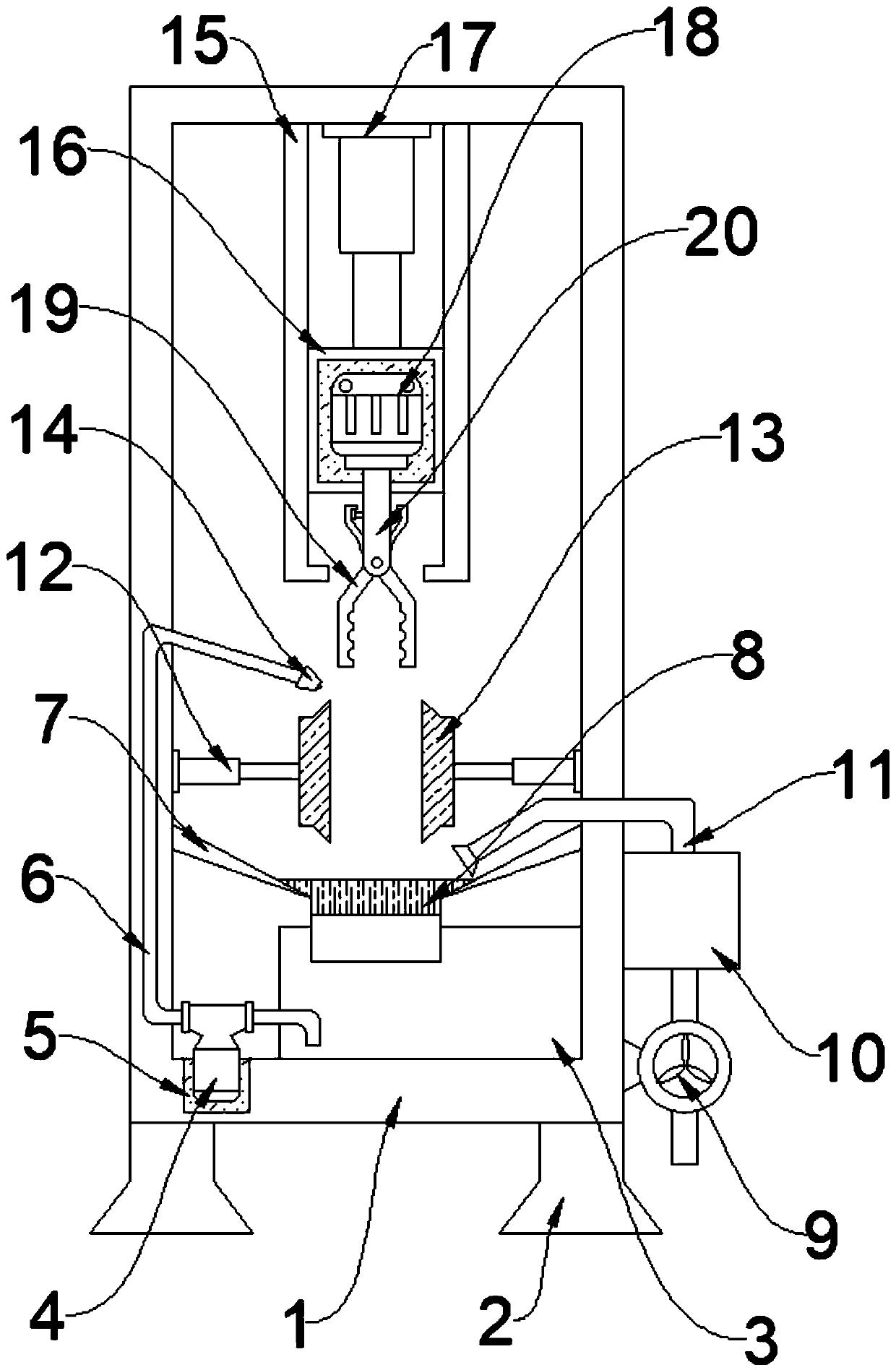 Cleaning device for mold production