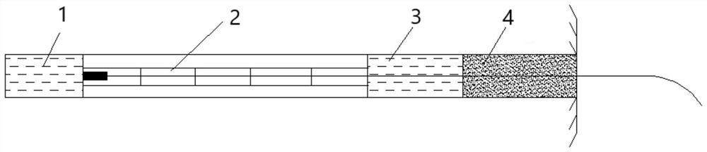 Construction method for energy-gathered water pressure blasting