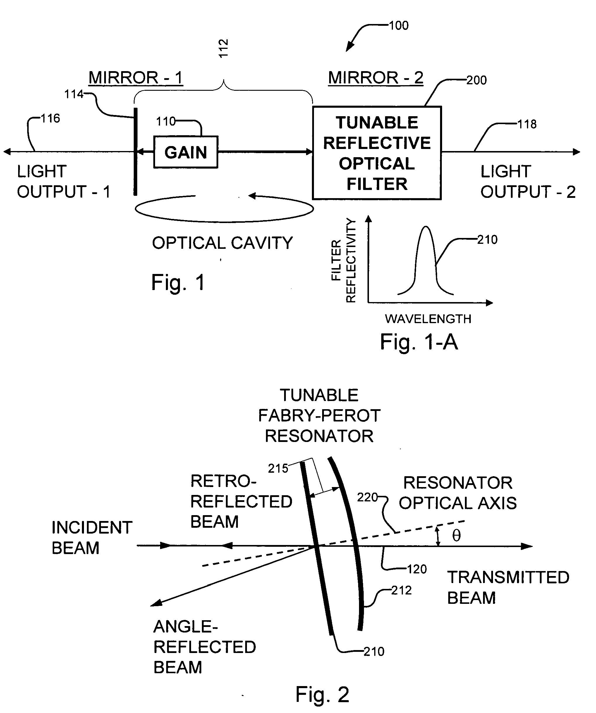 Laser with tilted multi spatial mode resonator tuning element