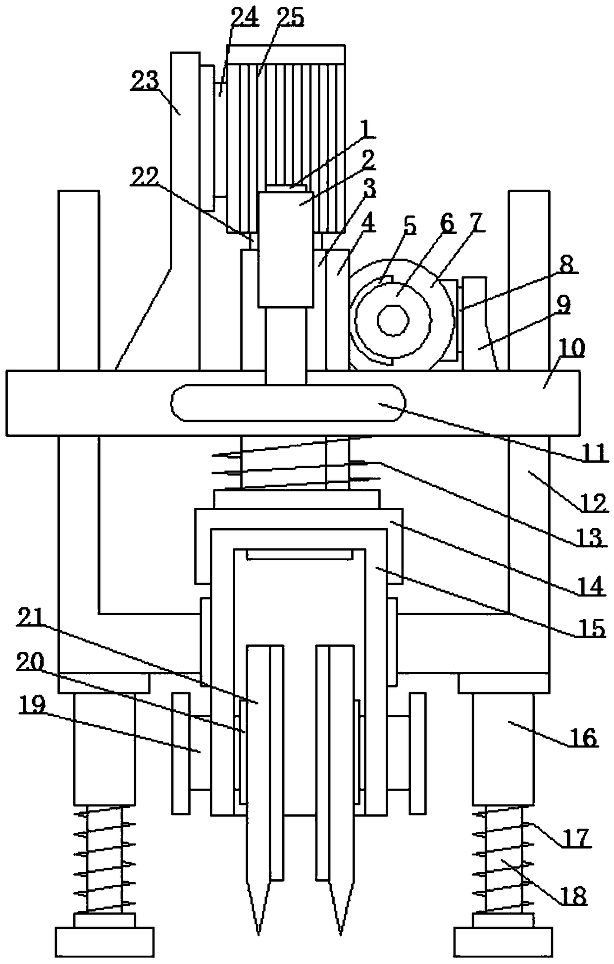 Water conservancy building block processing device