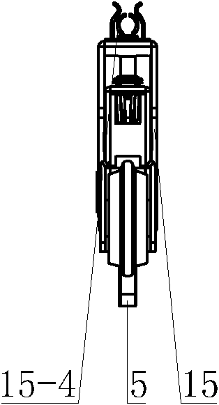 Damper-including sliding wheel assembly under wall cabinet door