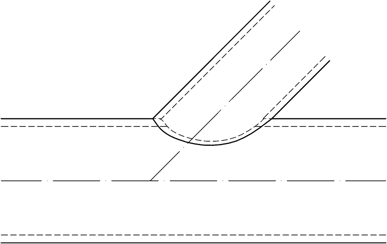 A welding treatment method suitable for steel pipe and steel pipe oblique combined forming