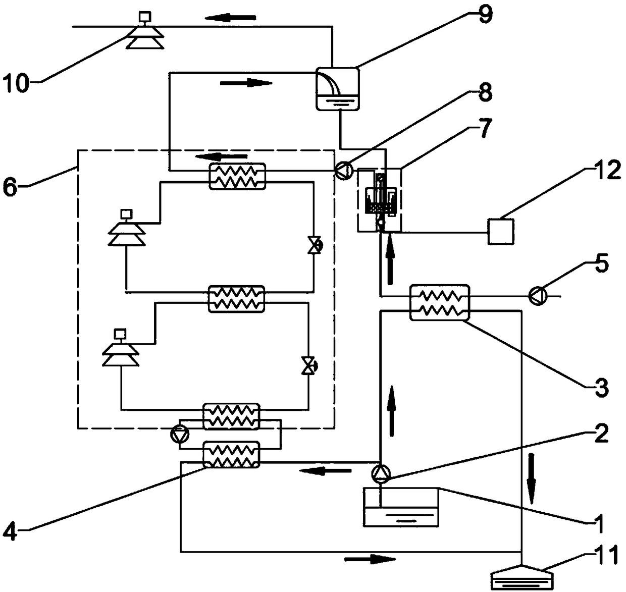 System for generating medium-pressure high-temperature steam through printing and dyeing wastewater afterheat