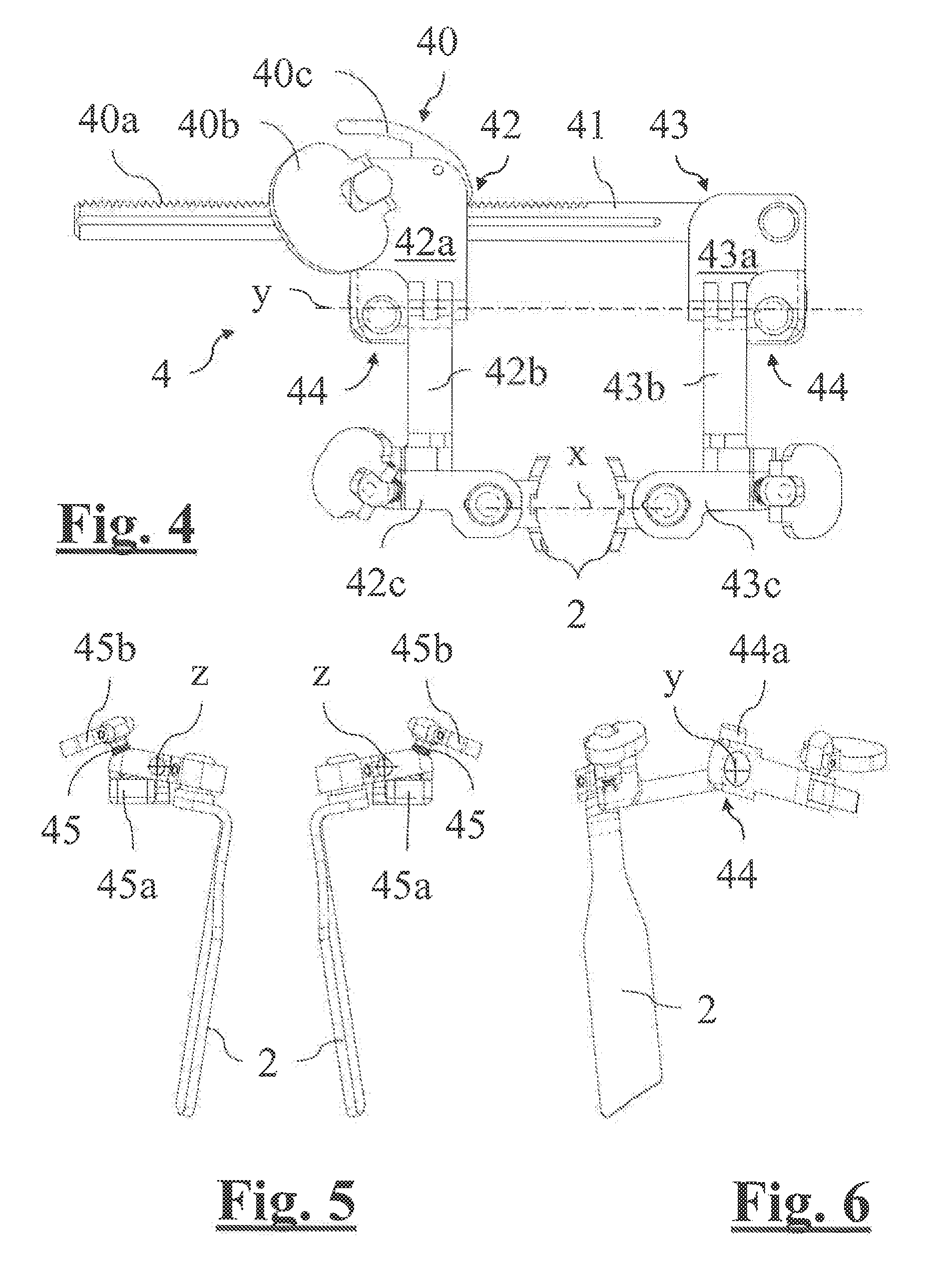 Surgical device for minimally invasive spinal fusion and surgical system comprising the same